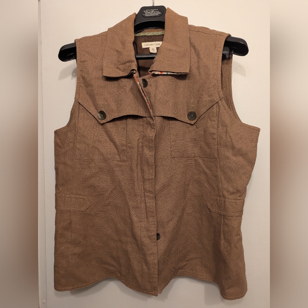 Coldwater Creek Light Brown Vest, XL